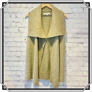 Loft Wool Alpaca Blend Sleeveless Open Front Cardigan in Size Small